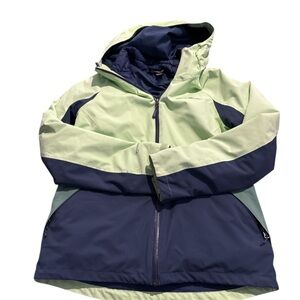 Eddie Bauer Women's Green/Blue Long Sleeve Full Zip Jacket Size Medium